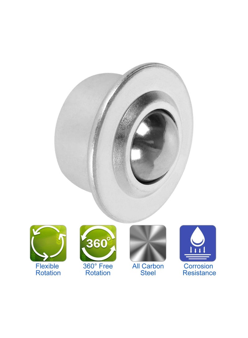 4PCS 5/8" Roller Ball Transfer Bearings, 360º Rotation Universal Ball Casters, Steel Ball Transfer Unit, CY-15H Carbon Steel Ball Transfer Bearing, Casters Universal Base Conveyor Roller Ball - Image 5