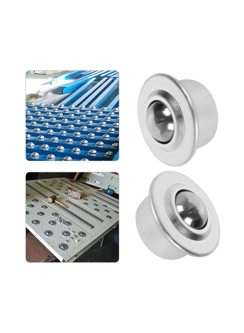 4PCS 5/8" Roller Ball Transfer Bearings, 360º Rotation Universal Ball Casters, Steel Ball Transfer Unit, CY-15H Carbon Steel Ball Transfer Bearing, Casters Universal Base Conveyor Roller Ball - Image 2