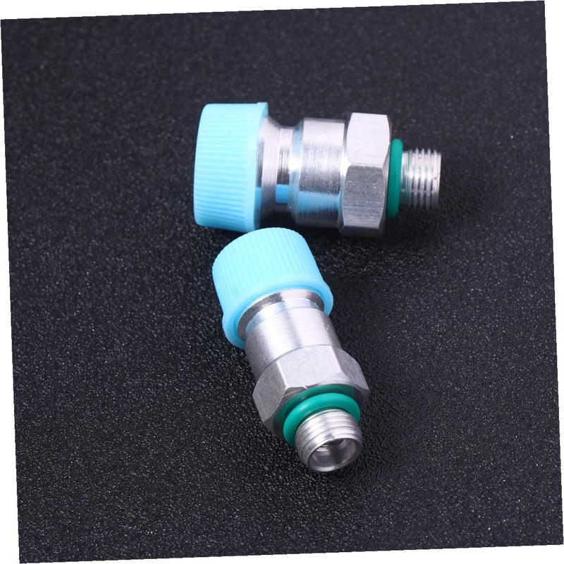 Universal Car AC Quick Coupler Set High Low Pressure Charging Valve Core Lid Gasket - Image 4