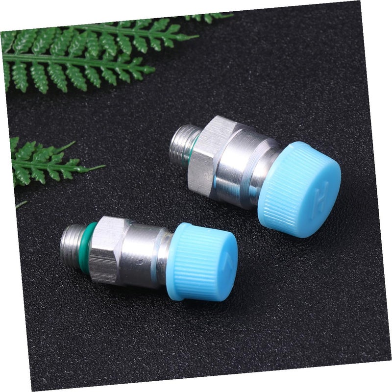 Universal Car AC Quick Coupler Set High Low Pressure Charging Valve Core Lid Gasket - Image 5