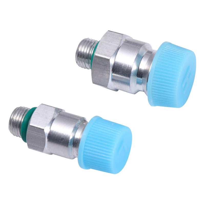 Universal Car AC Quick Coupler Set High Low Pressure Charging Valve Core Lid Gasket - Image 2