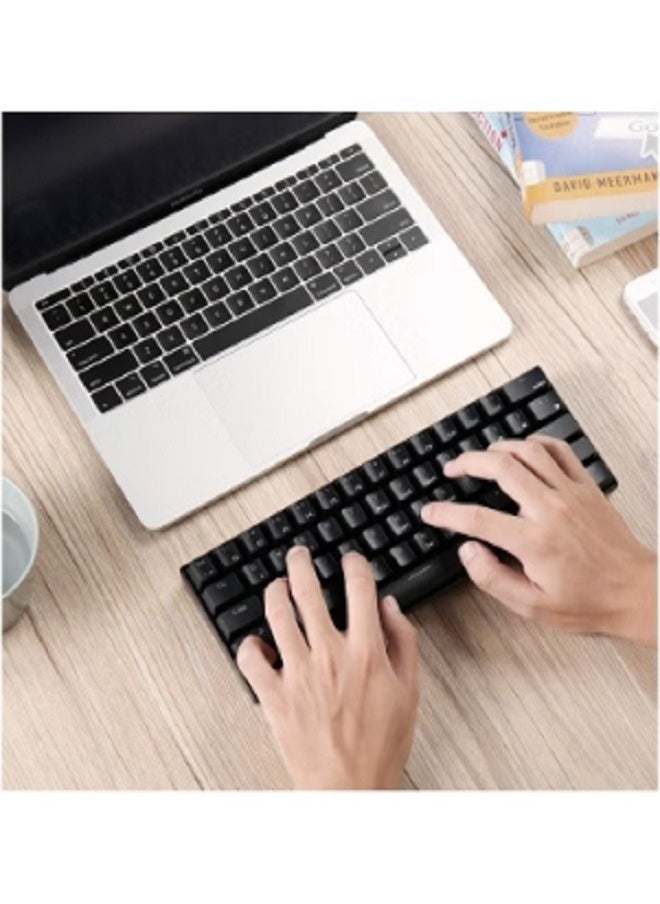 dida-cosmos - 61-Key White Backlight Bluetooth/2.4G Wireless/USB Wired Three Modes Tablet Computer Mobile Office Gaming Keyboard - Image 1