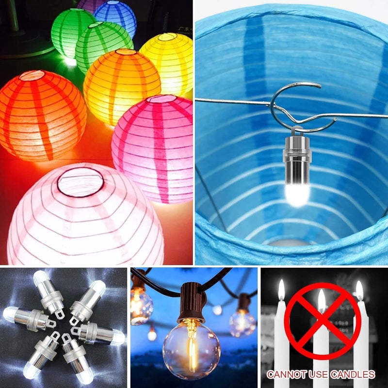 ILIKA Round Hanging Ball Paper Hanging Lantern Paper Lamp Balcony Decoration Items Outdoor Light Lamp Hanging Lamp Paper Lanterns for Decoration 20 - Image 2