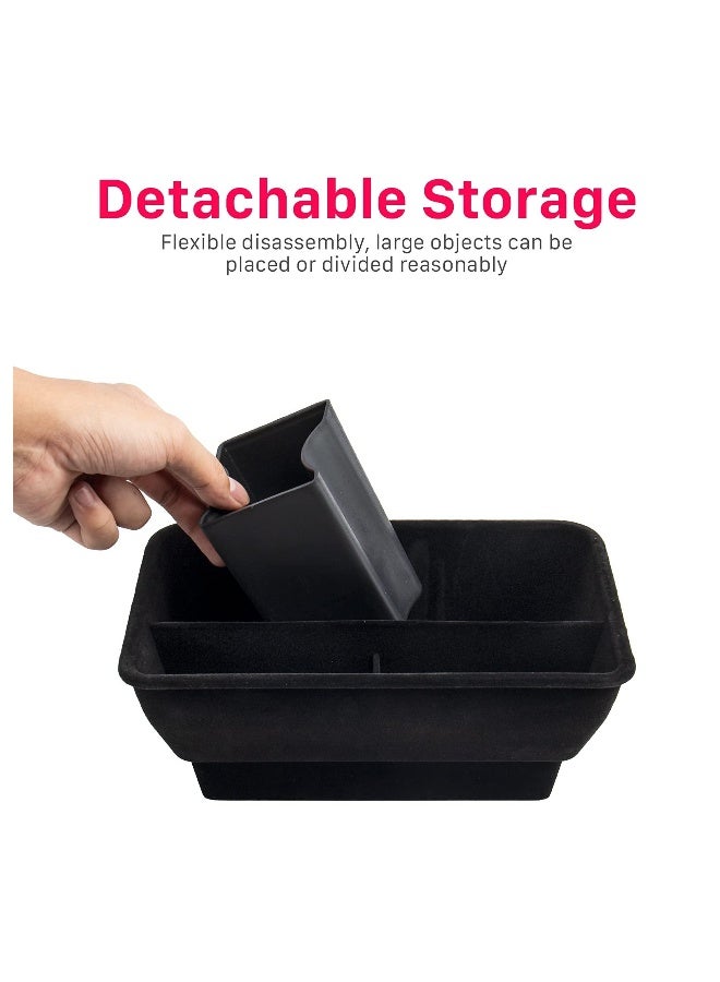 Storage Box Under Rear Seat Compatible with Tesla Model Y Interior Accessories Second Row Center Console Storage Box, Space Saving, Clean and Neat Suitable for Tesla Model Y 2022/2021/ 2020 - Image 4
