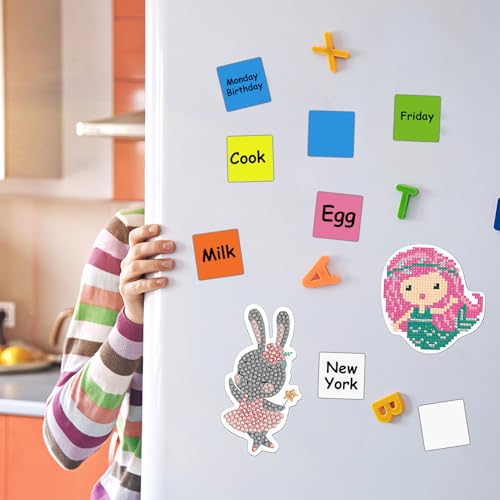 JINGZHAN 12 Pack 3"x3" Reusable Magnetic Sticky Notes, Dry Erase Whiteboard Magnets for Teachers, Classroom & Office Supplies - Eco-Friendly Multi-Color Sticky Notes for Whiteboard, Fridge, Locker, Cabinet - Image 5