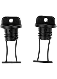 Generic 4 Pieces Black Plastic Hull Drain Plug Kit Kayak Canoe Boat Drain Holes Plugs Replacement Accessories  - Image 4
