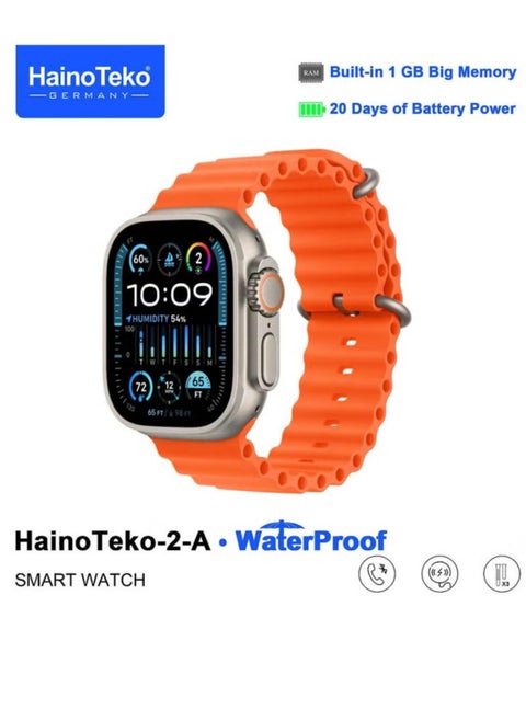 Haino Teko 2 A Smartwatch With Waterproof Full Screen AMOLED Display 20 Days Battery Life and 3 Pair Straps Designed For Ladies and Gents Silver