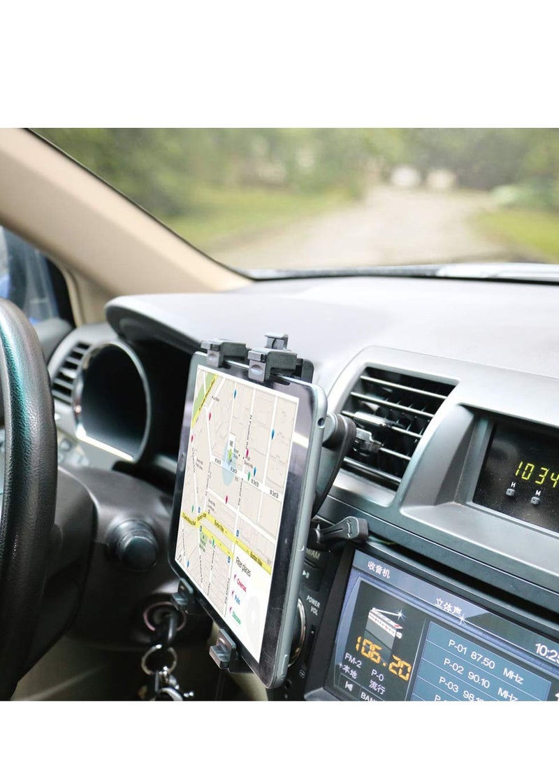 Car Tablet Mount Holder, Dash Tablet Holder for Car Windshield Dashboard Universal 360 Degree Rotation for iPad Mini, Phone Size 7, 8, 9.7, 10.5 inch TPU Suction Cup Viscosity Mount - Image 3