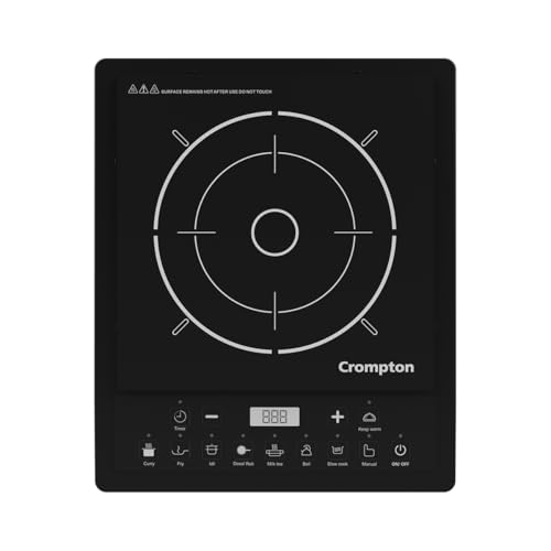 Crompton Instaserve 1600 W Induction Cooktop | 7 One touch Indian Menus | Overvoltage Shield Protection | 1 Year Warranty - Image 1