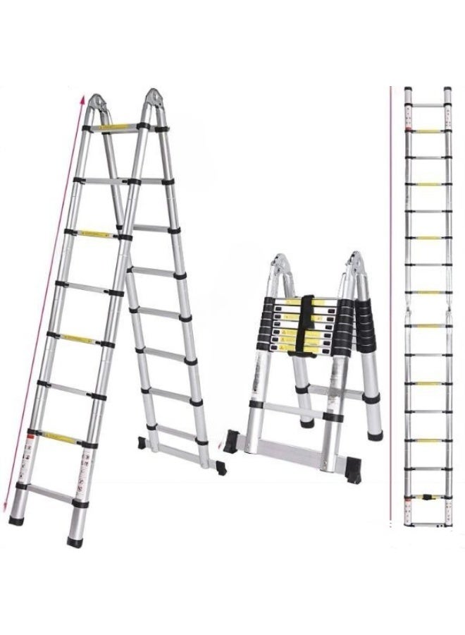 5M Telescopic Aluminum Ladder – Foldable & Extendable Ladder – 150kg Load Capacity – Lightweight & Easy to Store - Image 1