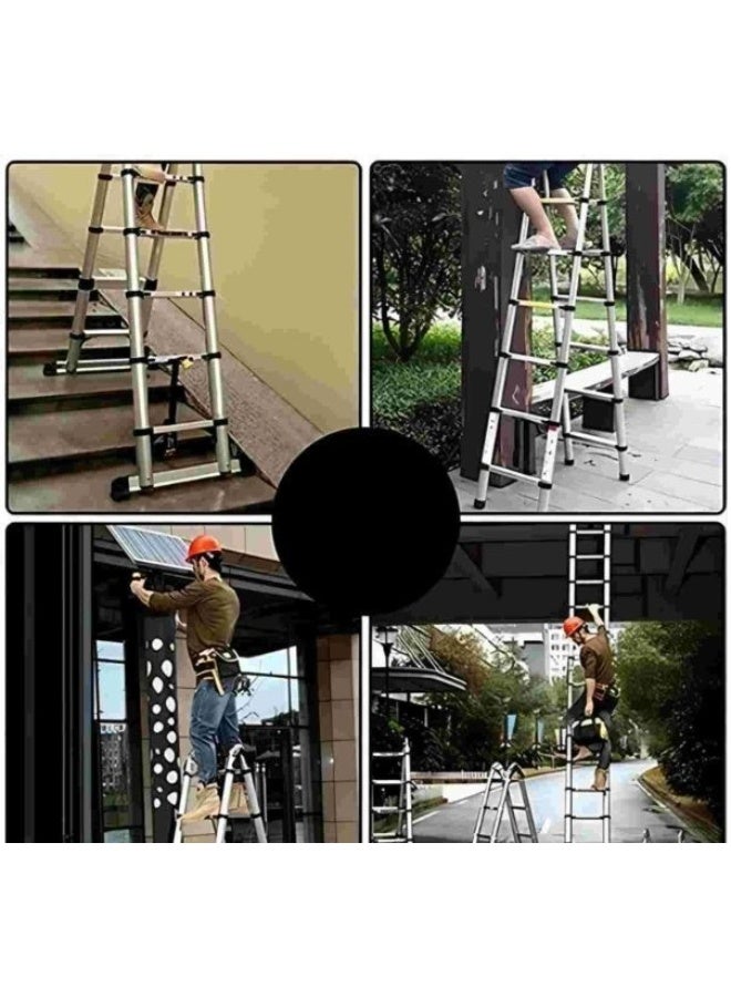 5M Telescopic Aluminum Ladder – Foldable & Extendable Ladder – 150kg Load Capacity – Lightweight & Easy to Store - Image 4