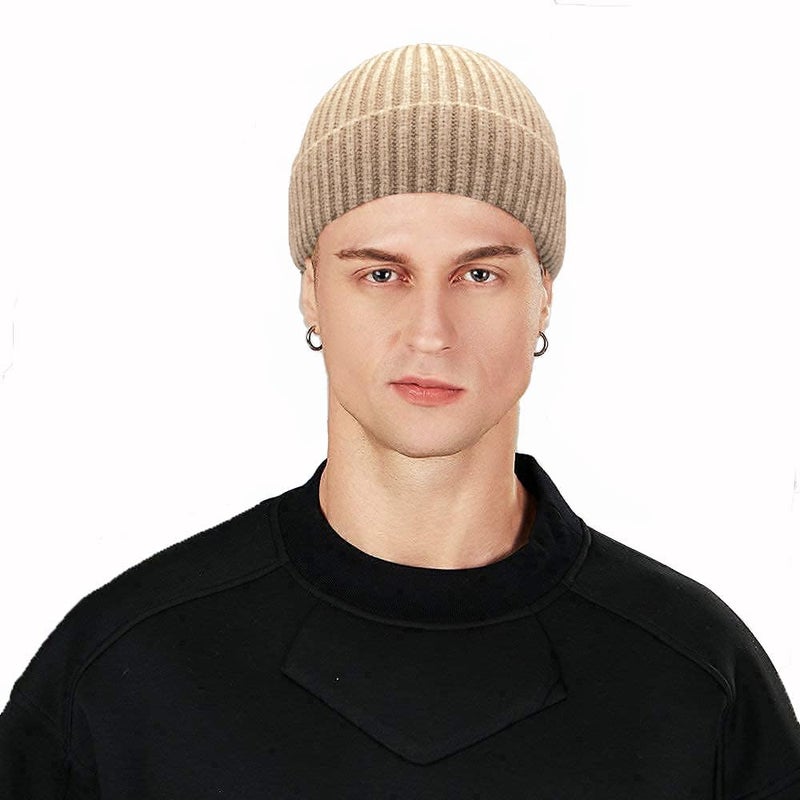 Roybens Swag Wool Knit Cuff Short Fisherman Beanie for Men Women, Winter Warm Hats - Image 3