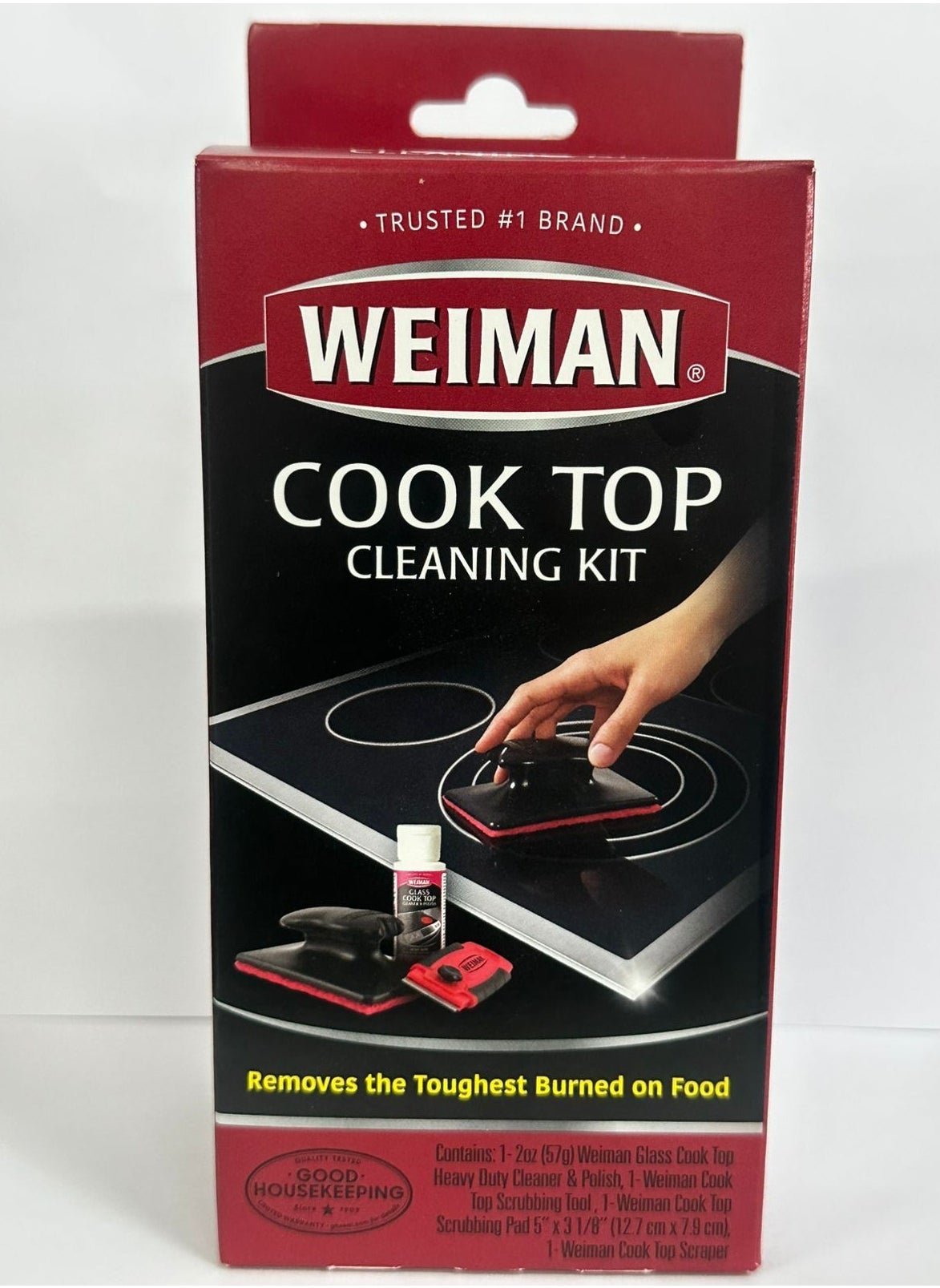 Weiman Cook Top Cleaning Kit - Removes toughest Burned on Food. 