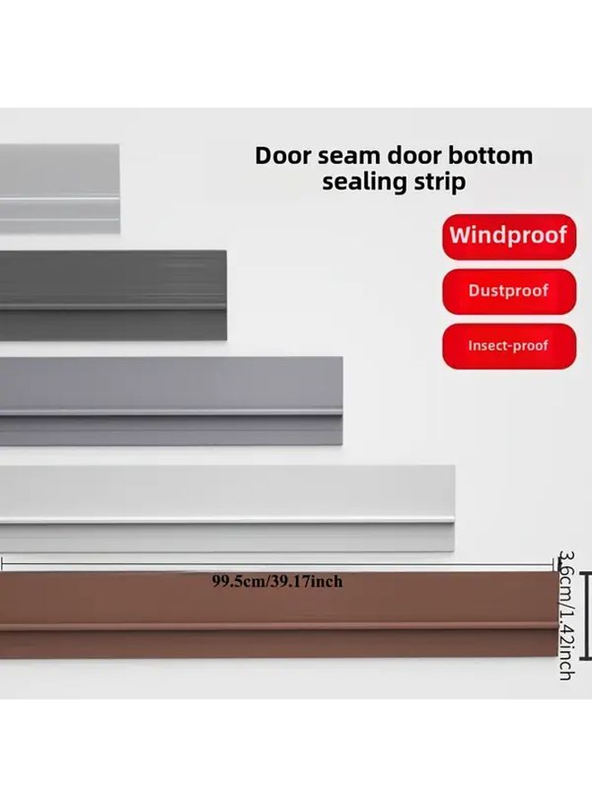 Black Self Adhesive Windproof Door Seal Strip Soundproof Insulation Elastic Anti Theft Thickened Durable Door Stopper For Glass Wooden Doors Energy Saving Home Gas Leak Protection - Image 2