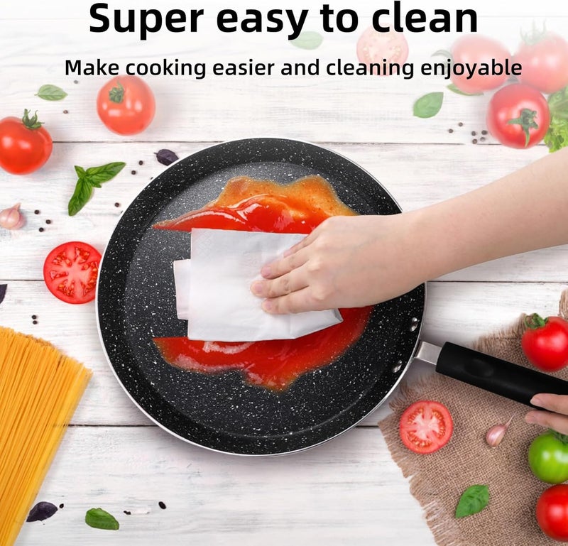 WRINGKIT 10 Inch Nonstick Crepe Pan with Spreader, Flat Skillet Tortilla Pan with Granite Coating, Round Griddle Pancake Pan with Stay-Cool Handle, Induction Compatible, PFOA Free - Image 5