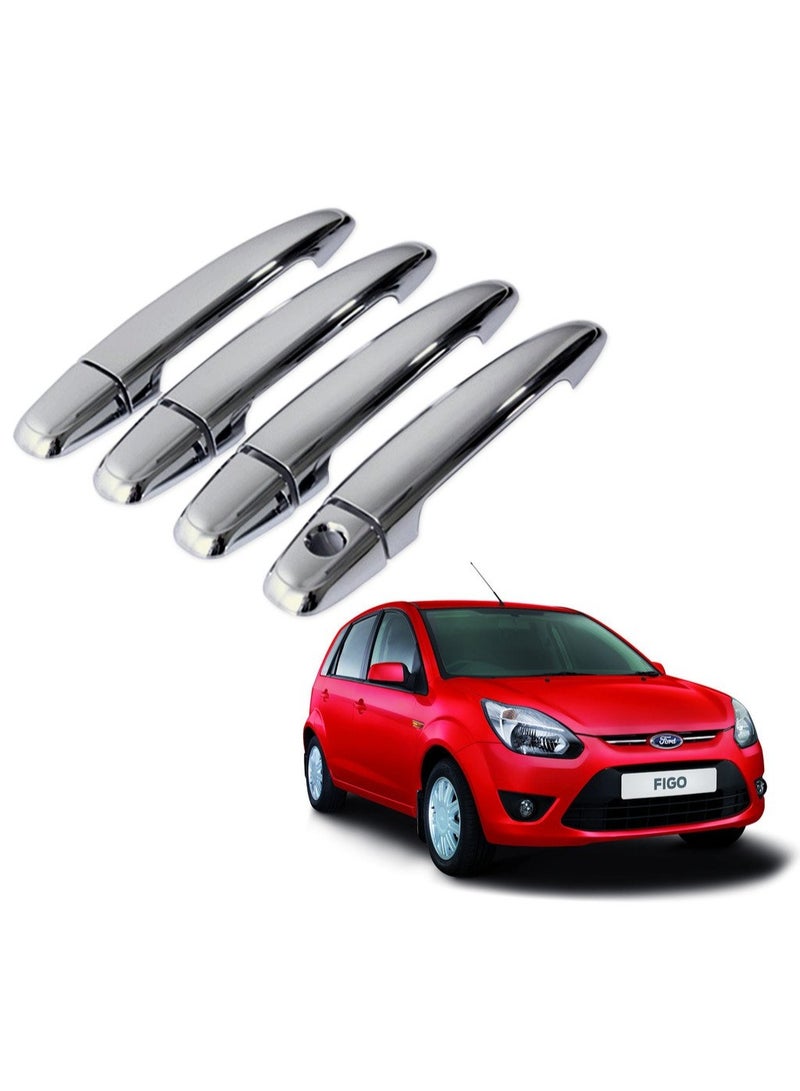 Auto Pearl Autopearl Chrome Door Handle Latch Cover for Figo (Set of 4) - Image 1
