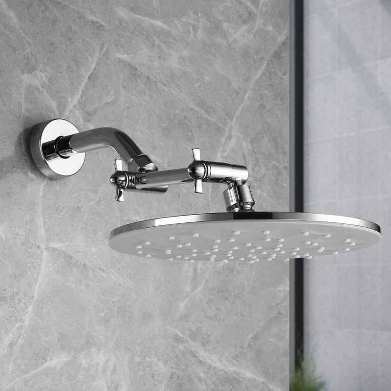 Pichrain Shower Head Extension Arm Anti-Leak Solid Brass Adjustable Shower Arm Extender For Rain & Handheld Shower Head Shower Arm With G1/2 Universal Connector (5 Inch Chrome) - Image 3