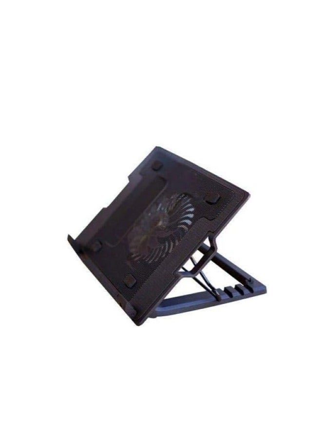 Generic USB Cooling Pad for MacBook Laptop with LED Light and Cooling Fan Holder Black (AWD)  - Image 2