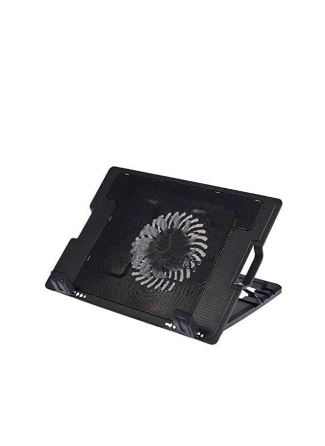 Generic USB Cooling Pad for MacBook Laptop with LED Light and Cooling Fan Holder Black (AWD)  - Image 3