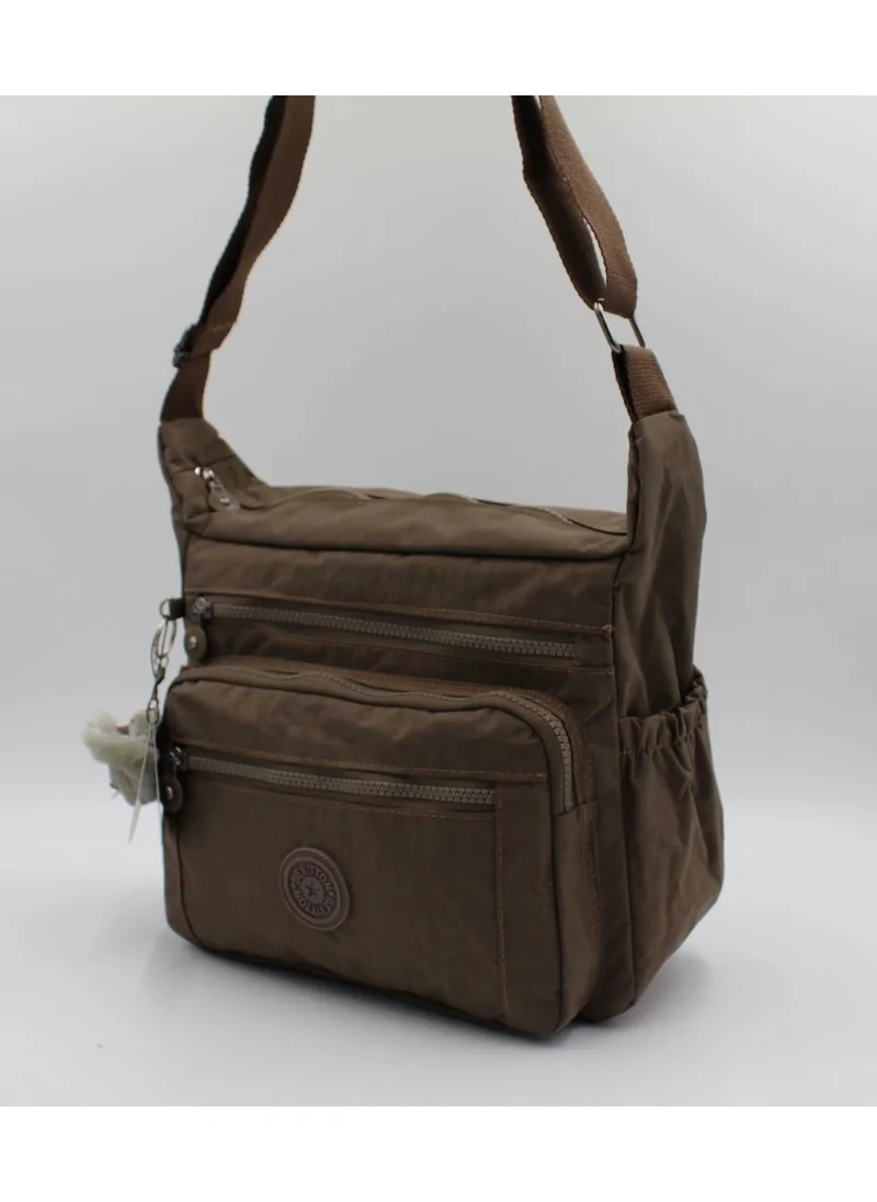 Bevitton Mink Color Water Resistant Crinkle Fabric Messenger Shoulder Bag / 4100