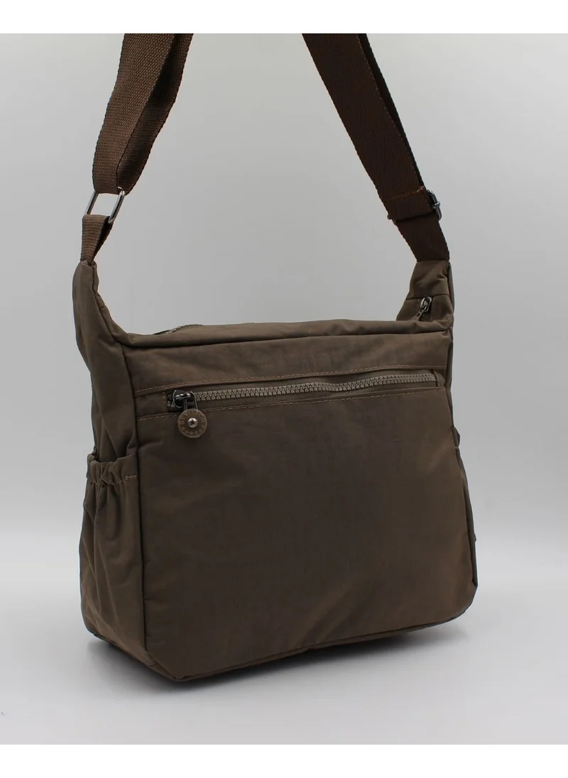 Bevitton Mink Color Water Resistant Crinkle Fabric Messenger Shoulder Bag / 4100