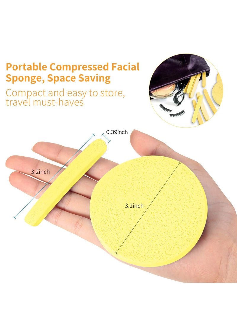 12-Piece Compressed Facial Sponges - Soft Reusable Cleansing & Makeup Sponges - Image 3