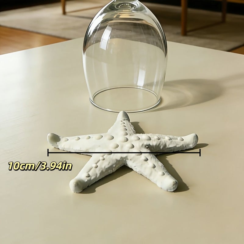 Golden White Starfish Cup Drying Rack quick dry plastic drain countertop holder - Image 4