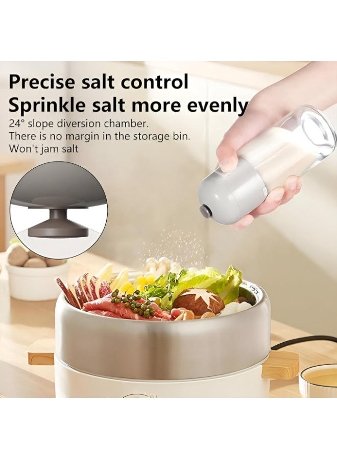 كيمايا موزع ملح زجاجي ذكي، بضغطة واحدة للتحكم في التوابل 0.5 جم، أداة مطبخ سهلة الاستخدام (180 مل) - Image 4