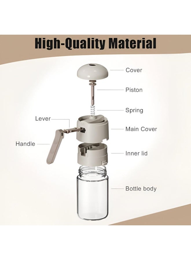 كيمايا موزع ملح زجاجي ذكي، بضغطة واحدة للتحكم في التوابل 0.5 جم، أداة مطبخ سهلة الاستخدام (180 مل) - Image 5