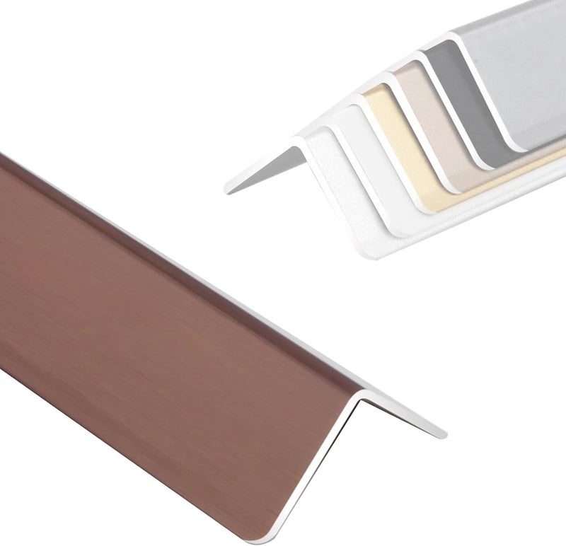 Edge Protector Strip for Home & Office Wall, 28 35 43 51 59 Inch Long Waterproof L-Shape Wall Corner Guards Corner Shield, Corner Trim/Anti-Collision,Rose Gold-Length 110cm/43.3 in - Image 1