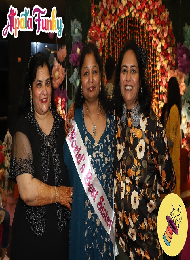 Atpata Funky World's Best Sister Sash for honoring the darling sister Rakhi Rakshabandhan Gift - Image 2