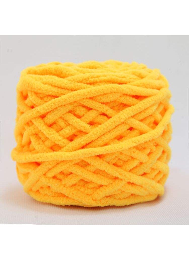 Generic - Ice Cream Striped Soft Thick Yarn Handmade Diy Knitted Scarf Yarn Ball Crochet Hook Slipper Self-knitted Ball 05 Golden - Image 1