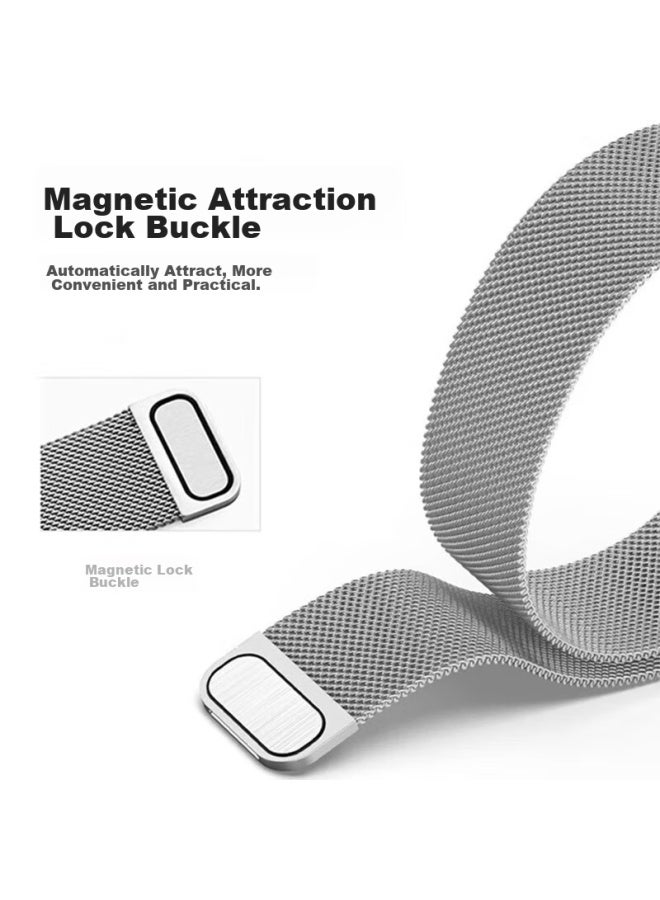 Watchbond Compatible With Huawei Band 10 Strap, 9/8 Milanese Magnetic Wristband, Smart Sports Huawei Band 8/9/10 Replacement Metal Wristband, Summer Accessory For Men And Women - Image 4
