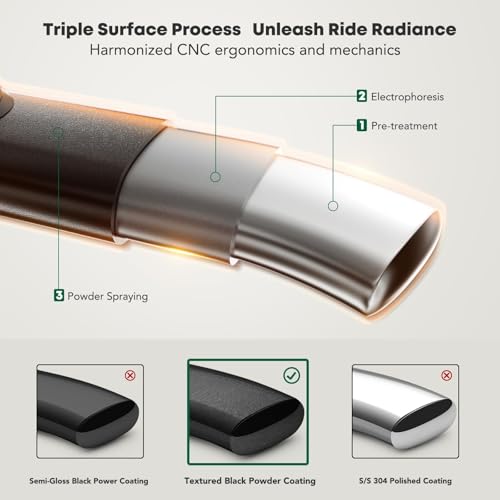 YHTAUTO 4.25'' Running Boards Side Step Bars Fit Toyota Tacoma 2005-2023, Access/Extended Cab, Black Steel Textured Rocker Panel Mount Truck Side Step Rails Off Road Accessories - Image 4