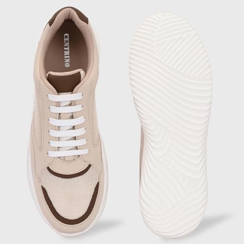 Centrino Women Casual Sneaker | Ultra Soft Cushion | Trendy & Lightweight Design | Low Top Flat Sole | Colorblock Sneakers | White Sneakers Girl Shoes 7620-11 - Image 4