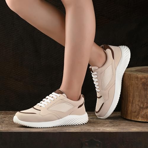 Centrino Women Casual Sneaker | Ultra Soft Cushion | Trendy & Lightweight Design | Low Top Flat Sole | Colorblock Sneakers | White Sneakers Girl Shoes 7620-11 - Image 2