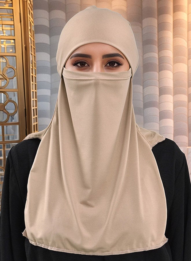 LAVEN حجاب نسائي، وشاح صلاة إسلامي مرن ناعم، قناع وجه من الكتان الكريستالي، حجاب بسيط مريح وأنيق، حجاب غير رسمي للفصول الأربعة - Image 1