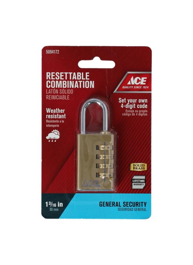 ACE 4-Dial Resettable Combination Padlock  - Image 1