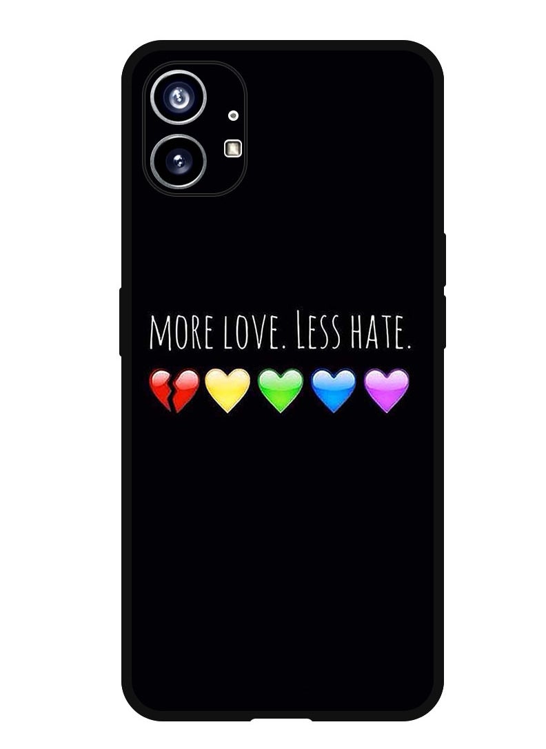 Theodor Protective Case Anti Scratch Shock Proof Bumper Cover For Nothing Phone 1 More Love Less Hate  - Image 1