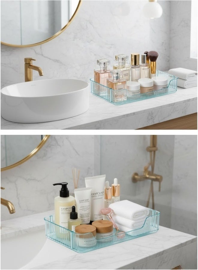 2-Piece Stackable Acrylic Organizer Set for Space Saving – Versatile Storage Rack for Organizing Cosmetics, Makeup, Perfumes, and Personal Care Products – Bathroom Countertop and Vanity Organizer – Kitchen and Pantry Organizer – Sturdy Modern Design, 30 x 17 cm - Image 5