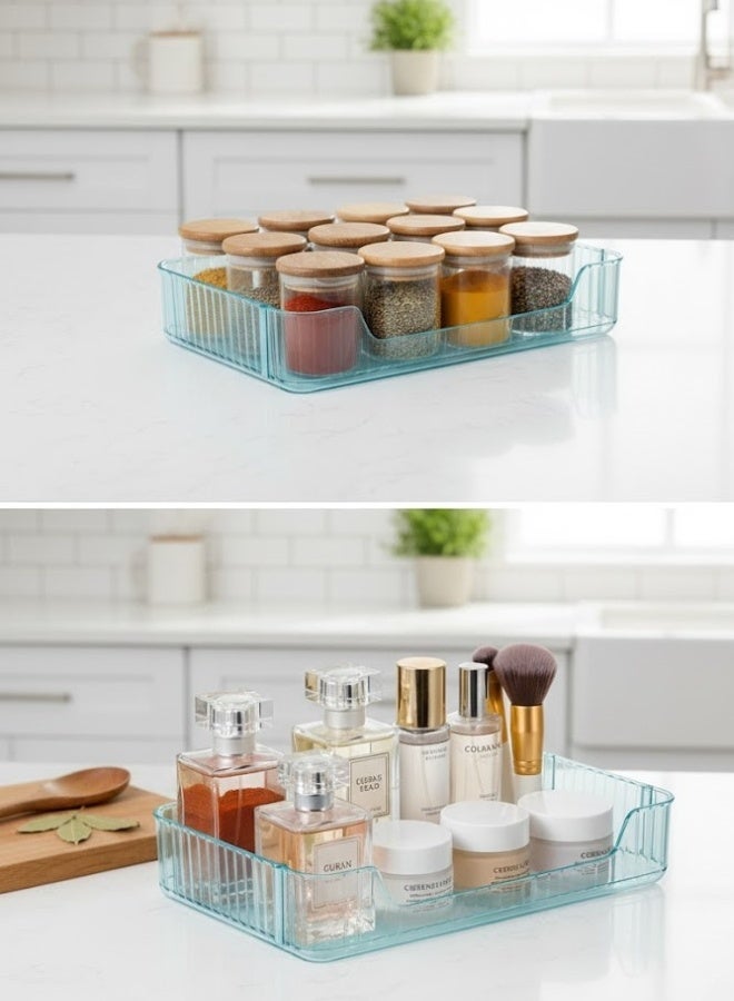 2-Piece Stackable Acrylic Organizer Set for Space Saving – Versatile Storage Rack for Organizing Cosmetics, Makeup, Perfumes, and Personal Care Products – Bathroom Countertop and Vanity Organizer – Kitchen and Pantry Organizer – Sturdy Modern Design, 30 x 17 cm - Image 2