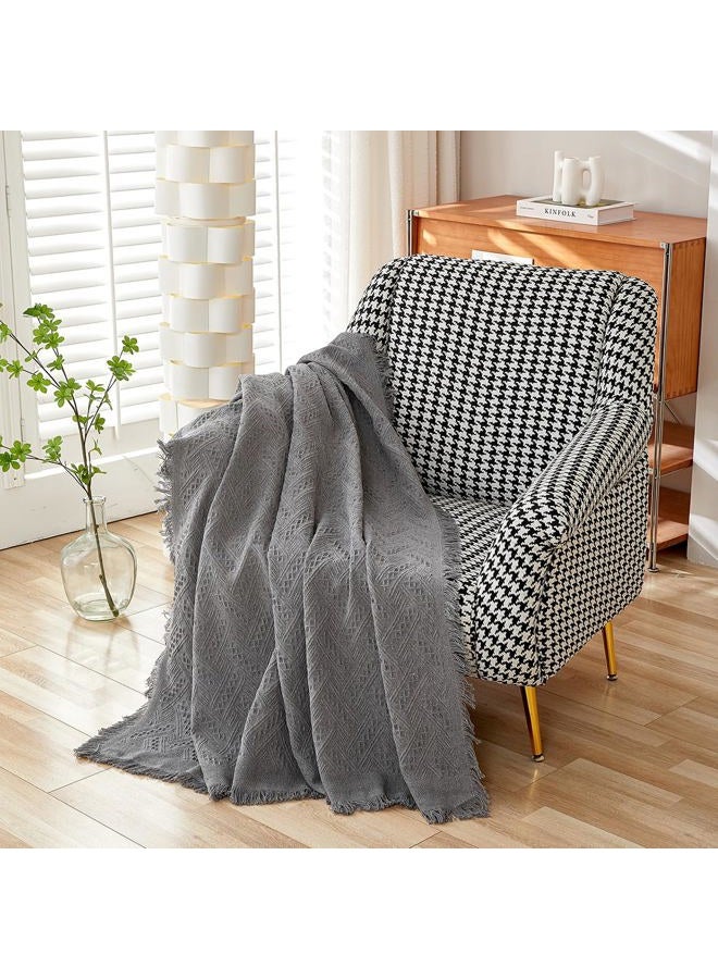 AIVIA Chair Single Seat Cover Sheet Blanket Tablecloth, Throw Cushion Covers for Chairs, 1 Cushion Furniture Decor Slipcovers Protector for Dogs Cats Table Cloth Fabric Dark Gray - Image 3