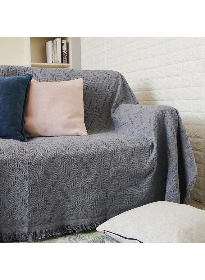 AIVIA Chair Single Seat Cover Sheet Blanket Tablecloth, Throw Cushion Covers for Chairs, 1 Cushion Furniture Decor Slipcovers Protector for Dogs Cats Table Cloth Fabric Dark Gray - Image 5