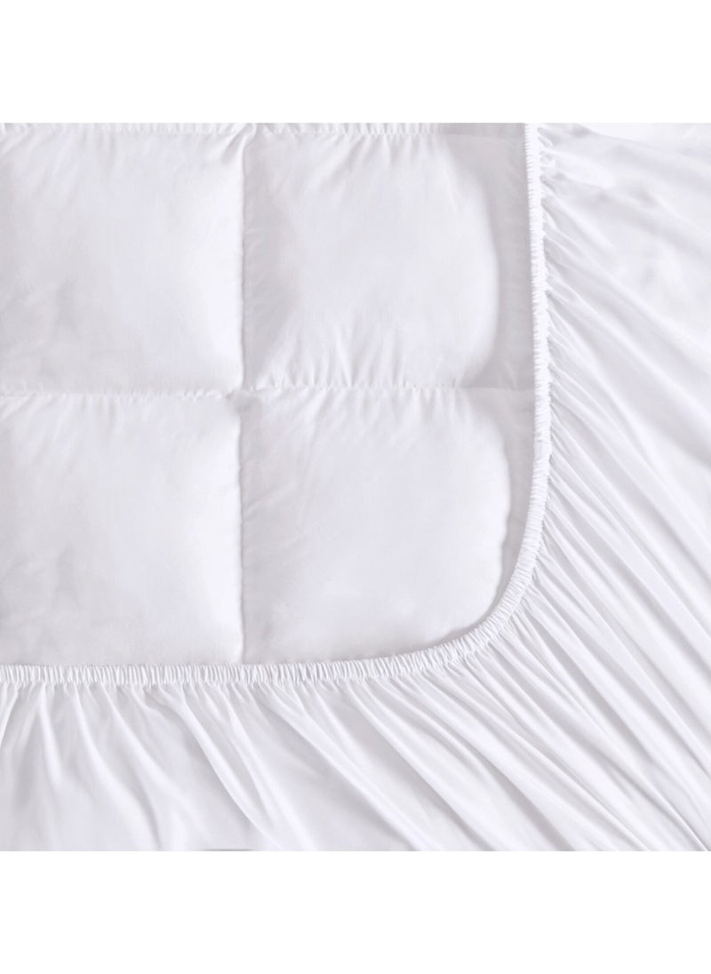 Brides Felt top layer, two-sided microfiber mattress, height 14 cm, round mattress, size 180 x 200 cm/white  - Image 5
