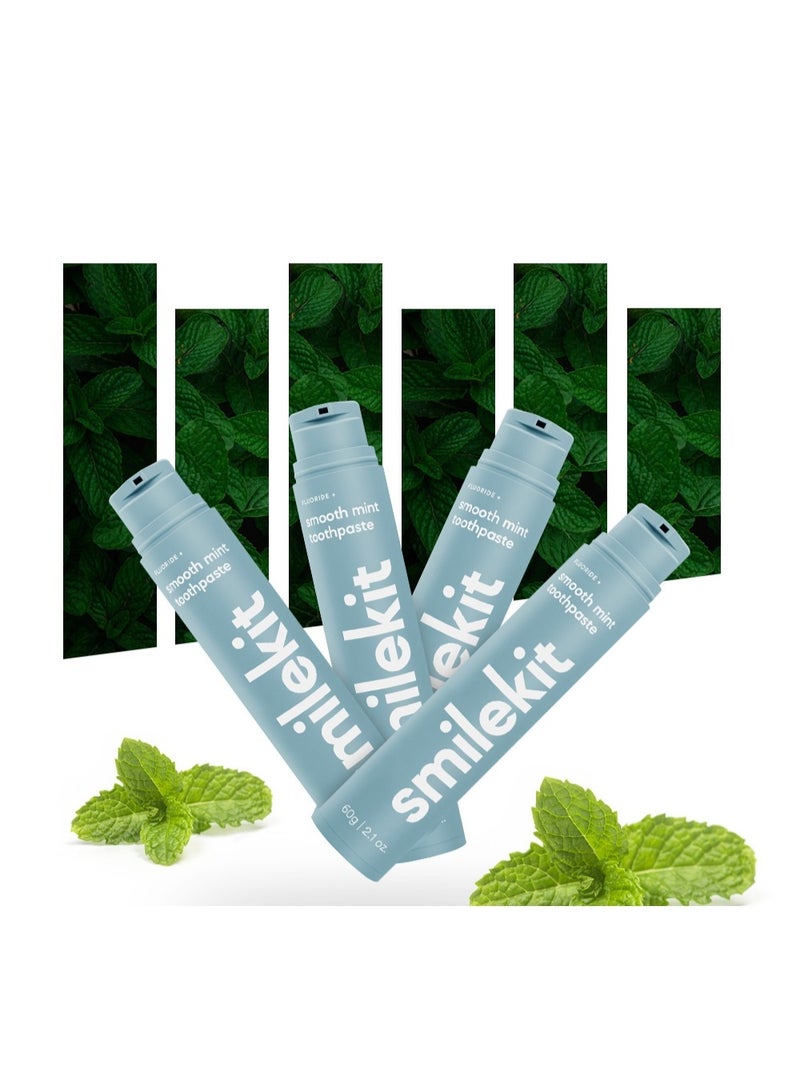 Smooth Mint Flavoured Toothpaste, Flavoured Toothpaste, Fluoride Toothpaste 60g - Image 2