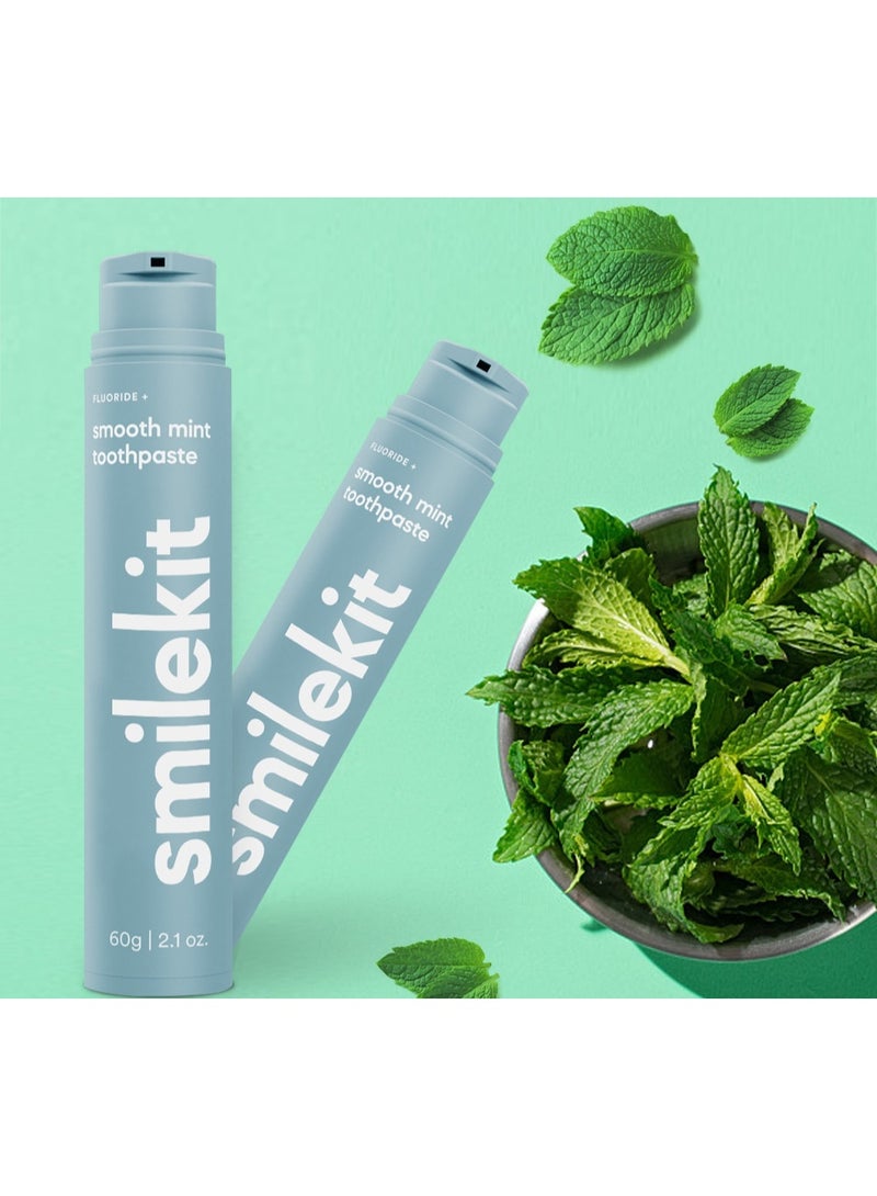 Smooth Mint Flavoured Toothpaste, Flavoured Toothpaste, Fluoride Toothpaste 60g - Image 3