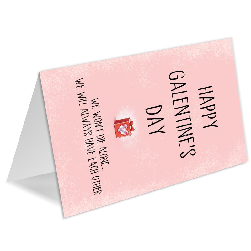 HEJOYN Happy Galentines Day Card for Best Friend, Funny Galentine's Day Card Gifts for Bestie, Female Friend, Gal Pal - Image 5