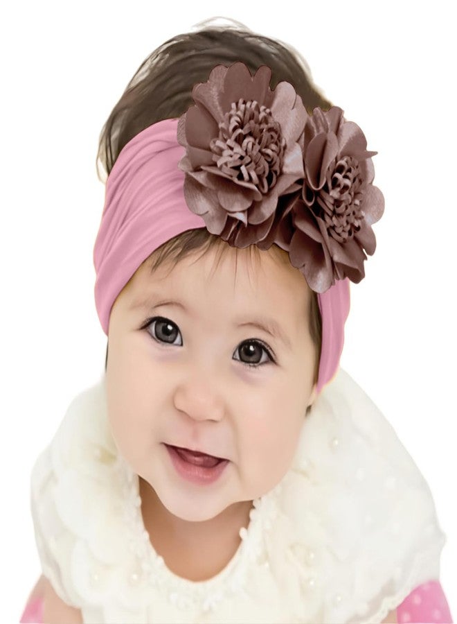 SYGA Pack Of 5 Baby Headbands Nylon Soft Strechable Bow Hairbands for Newborns, Infants, Toddlers and Kids 0-3 Years(Multicolor) - Image 2
