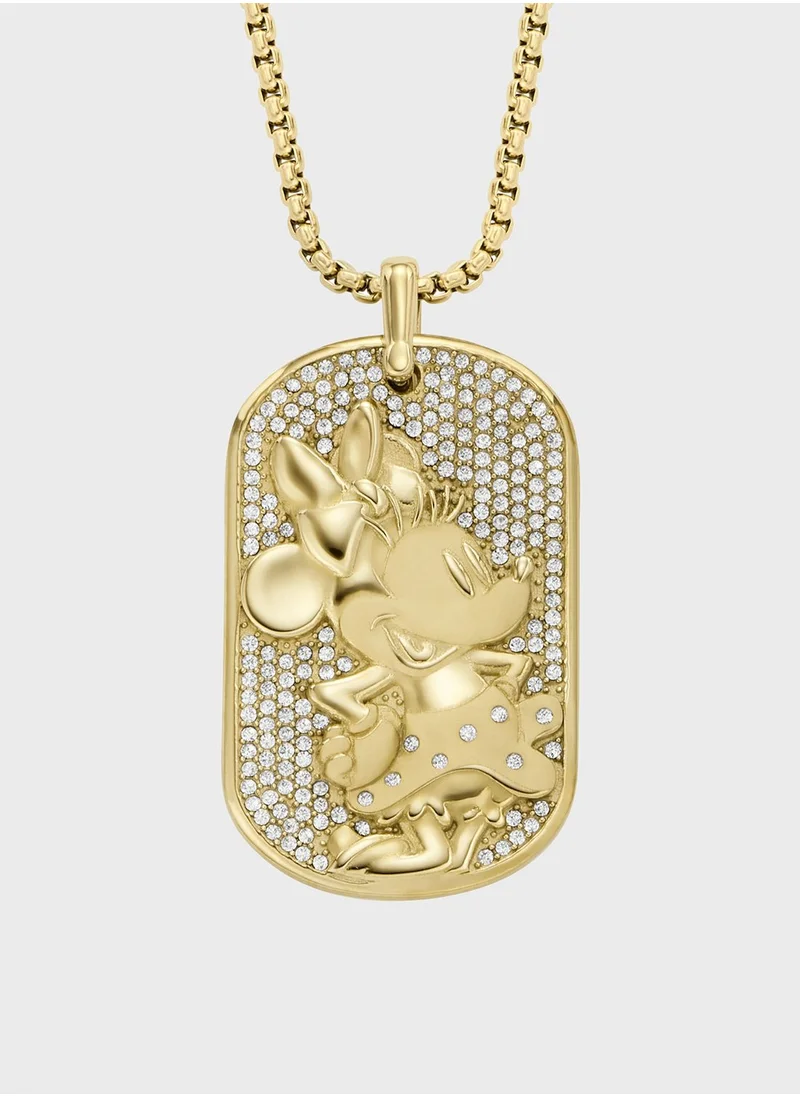 MICKEY MOUSE Stainless Steel Dog Tag Necklace