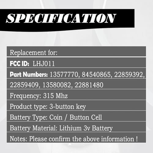 MechanMagic Keyless Entry Remote Control Key Fob Replacement Fits for Chevy Silverado 1500 2500HD 2003-2006 Avalanche Equinox SSR Suburban Tahoe GMC Sierra Yukon XL Hummer H2 Cadillac Escalade LHJ011 - Image 5